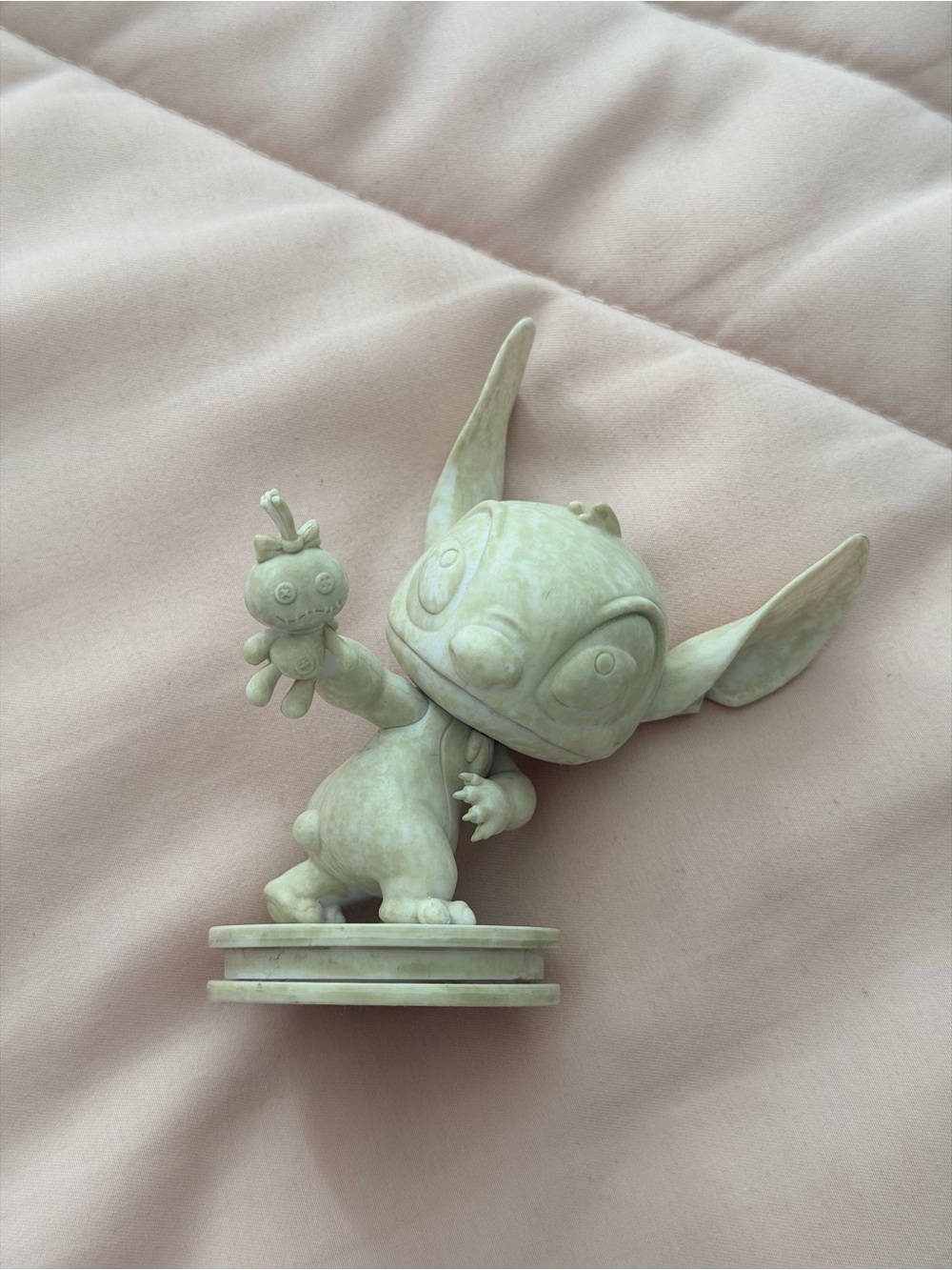 Disney Stitch Figurine in Pale Green Marble Finish